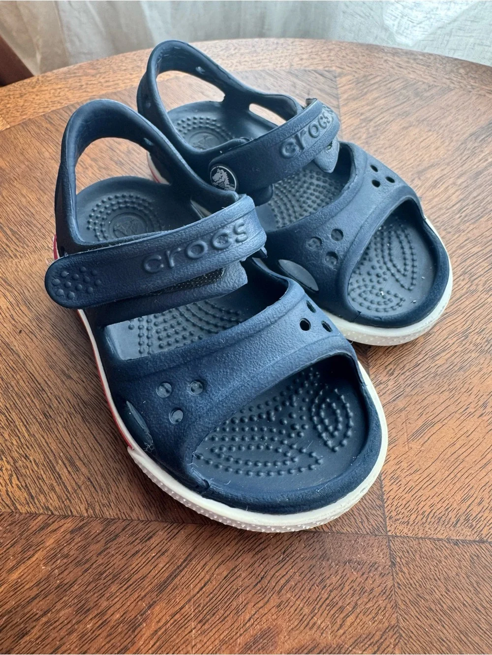 Crocs Kids Navy Sport Sandals with Adjustable Straps Baby Toddler Size C5